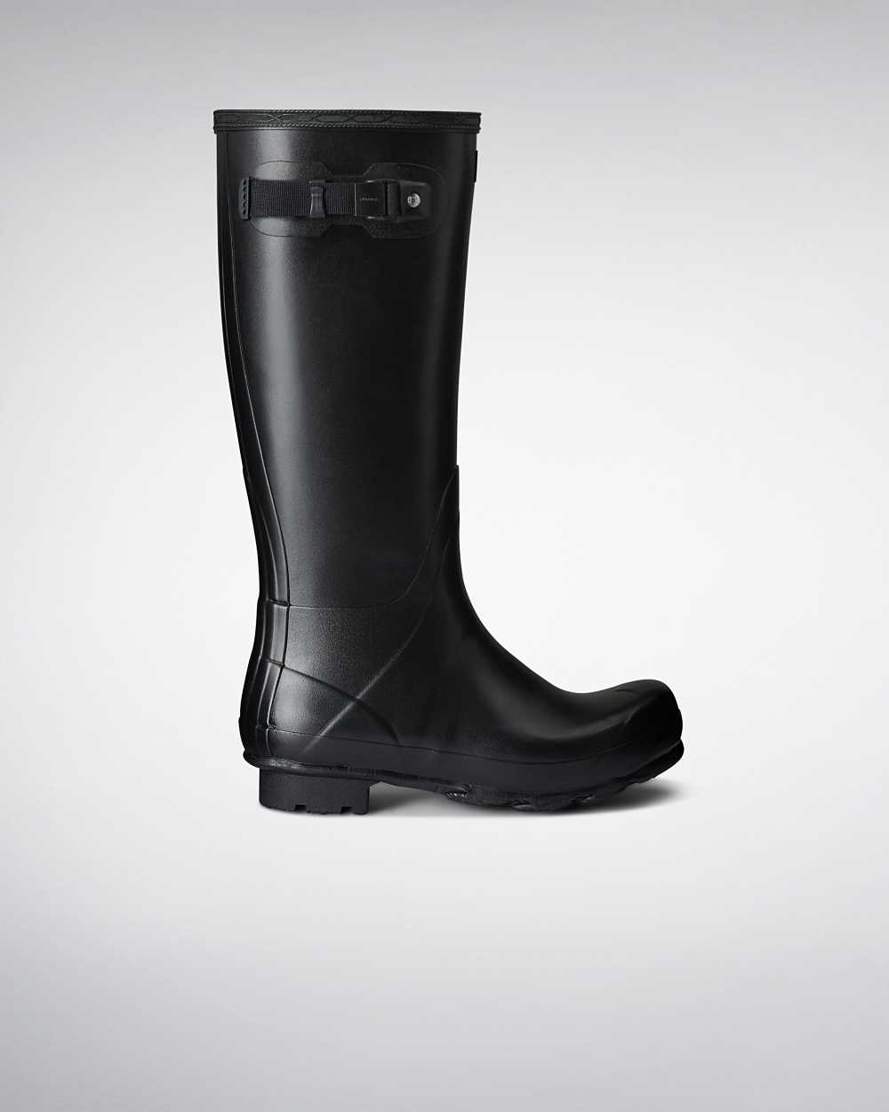 Mens Hunter Norris Field Wellies Black | DAUYOK-052